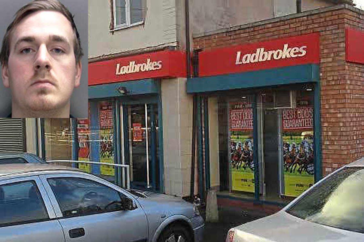 Bungling thief accidentally set fire to £1,000 stolen from Wolverhampton bookies