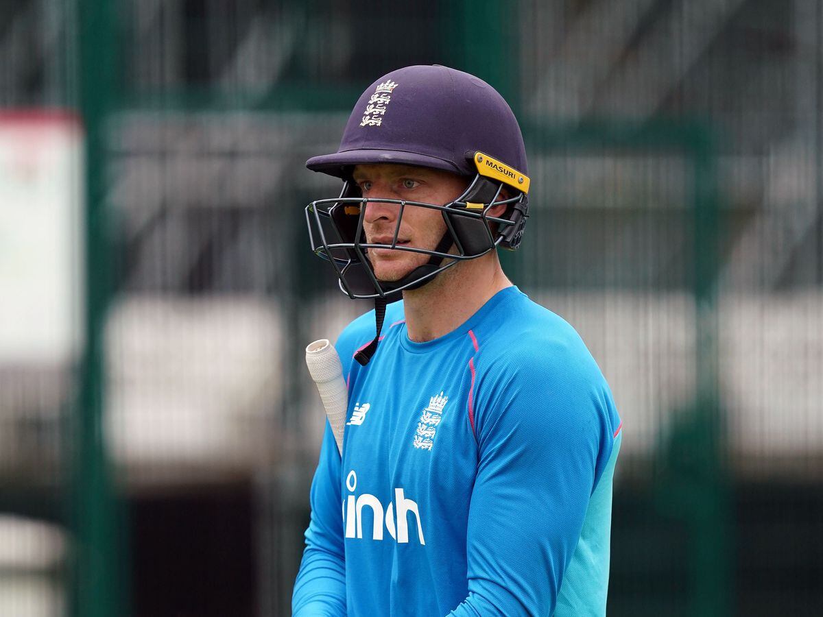 Jos Buttler during a nets session