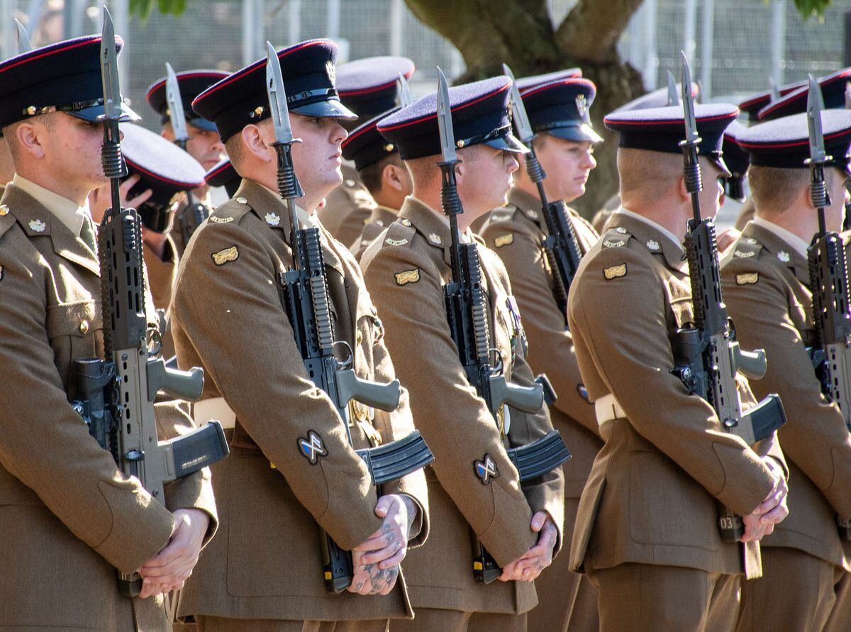 The new 1st Battalion marched through Tamworth. Photo: The Mercian Regiment