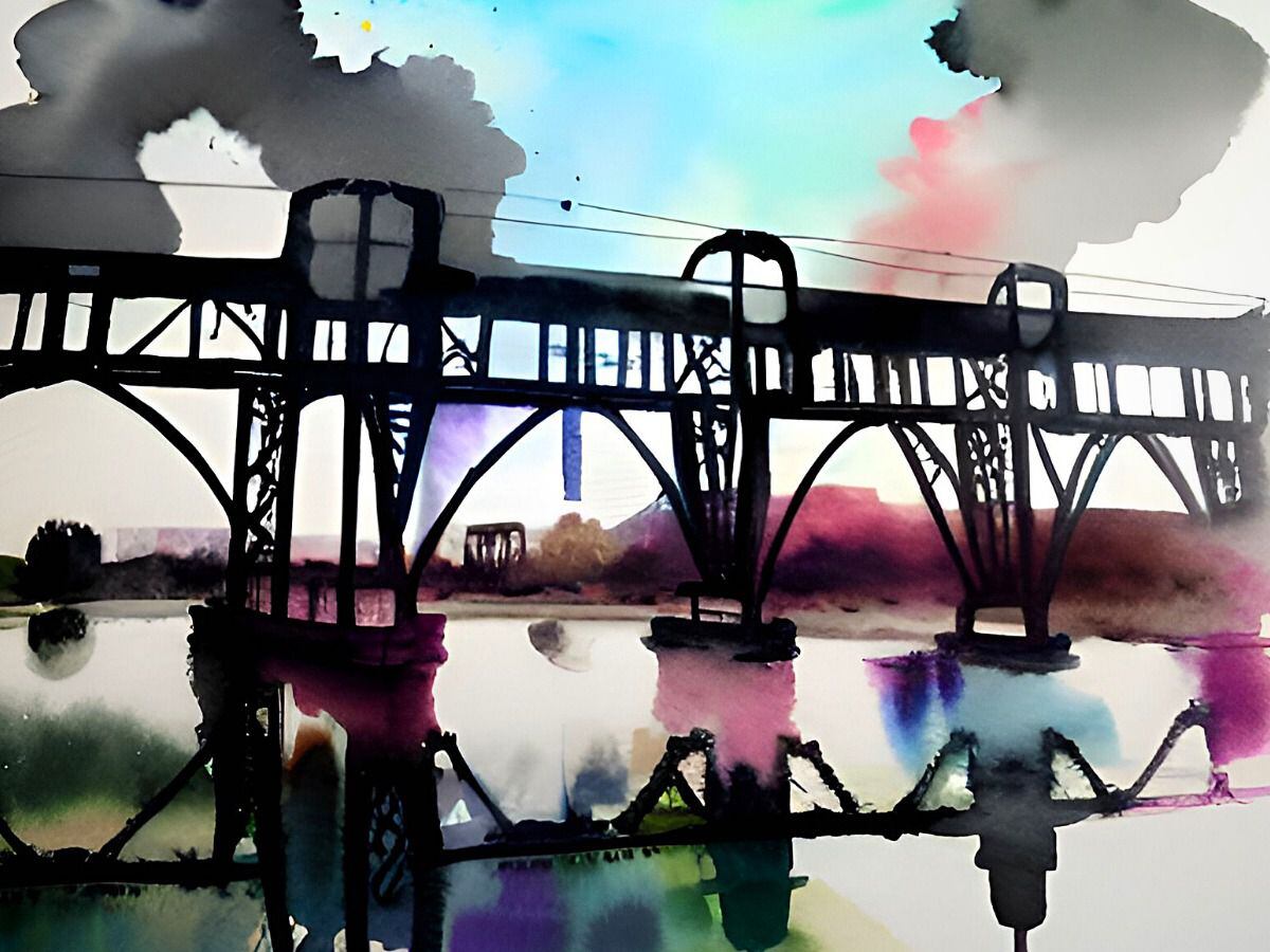 This is how the AI viewed 'The Black Country' with the 'water colour' category applied.