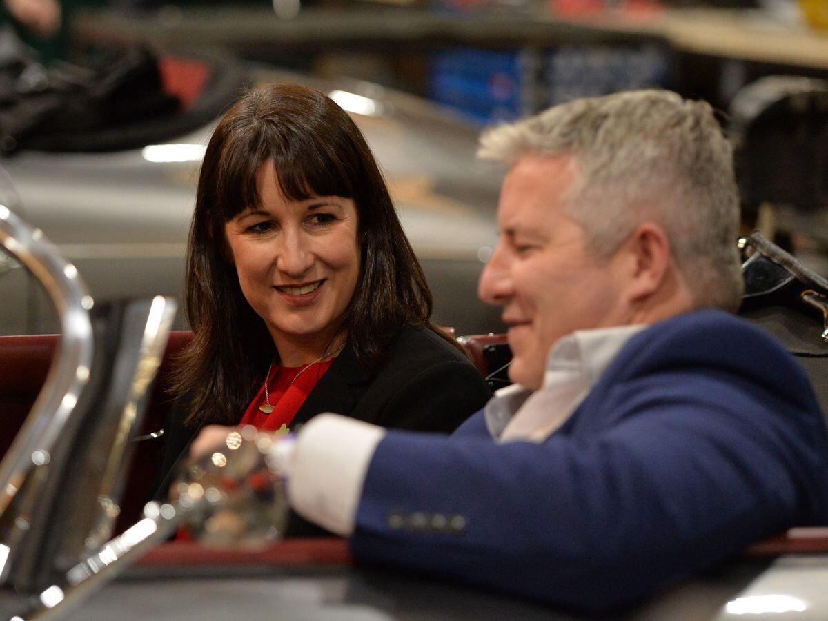 Shadow Chancellor Rachel Reeves with Westfield Sportscars CEO Julian Turner