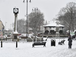 Snow has covered many towns today, including Cannock
