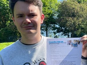 Councillor William Gill with his letter calling for improvements to Farley Park