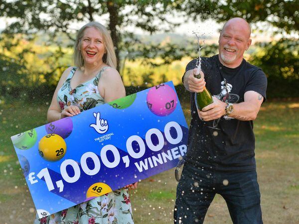 Ruth and Rob celebrate their £1m lottery win