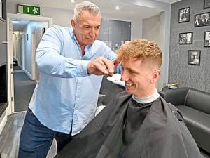 Bryson Scott-Simmers at The Men’s Room, Lichfield, which includes a barbers and hair loss clinic and has been developed to create a professional, modern and private space