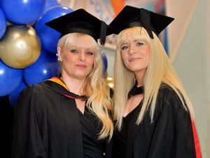 Michelle Simcox and her daughter Ellie Challenor both graduated on the same day from Wolverhampton University