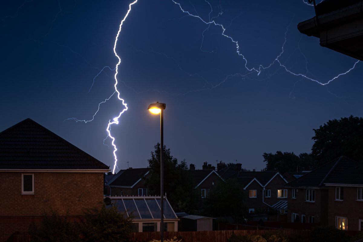 Lightning in Wednesbury. Picture by: Ashley Townsend