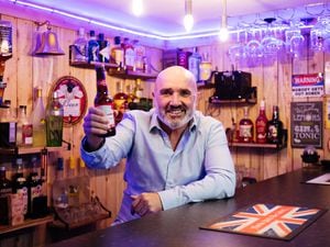 Phil Edwards from Bridgnorth has built his own bar/pub in his garden