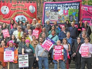 UCU members from across the Midlands joined their Wolverhampton colleagues