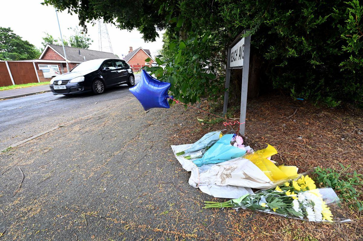 Flowers have been left at the scene close to where Ronan died