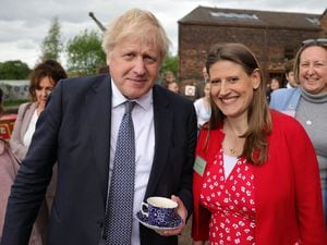 Boris Johnson with Stafford MP Theo Clarke