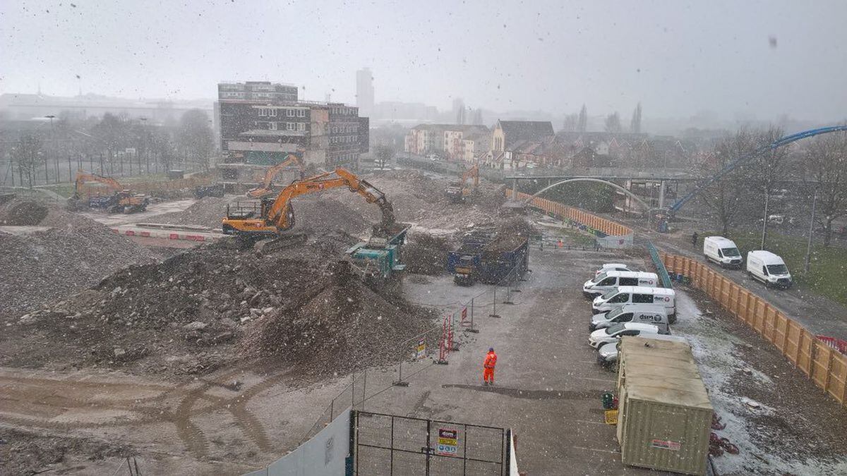 Demolition work in Chervil Rise, Heath Town. Pic: Wolverhampton council