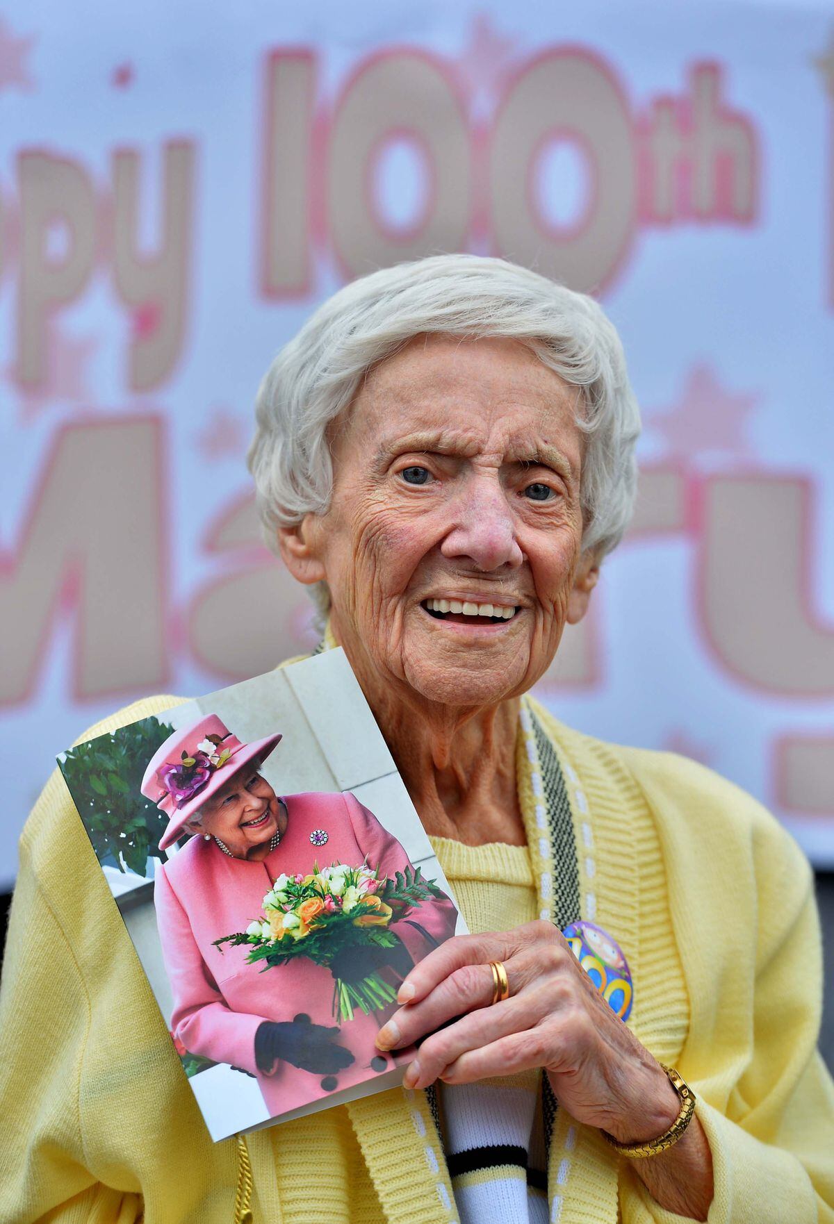 Kathleen-Mary Colbourne celebrating her 100th birthday