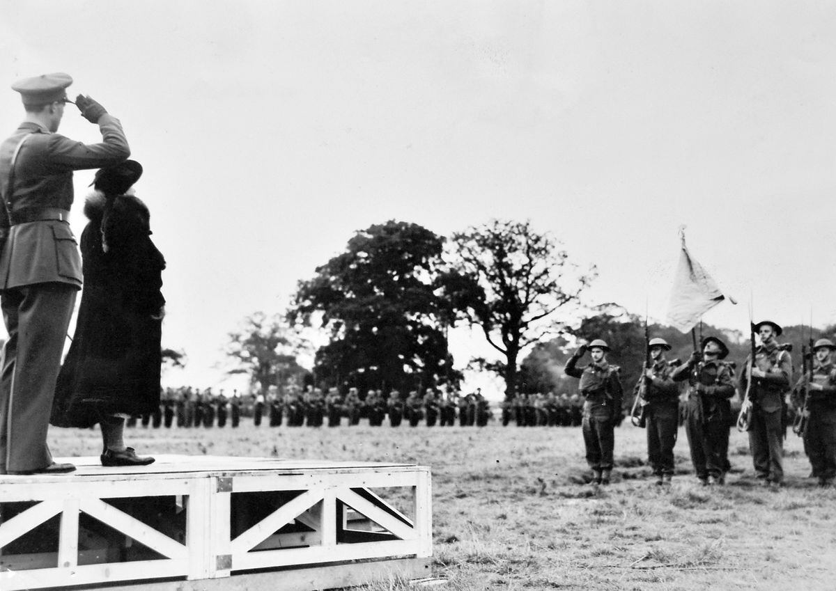 August 1941, and Queen Wilhelmina of the Netherlands accompanied by Prince Bernhard visited Dutch troops at Wrottesley Park to present the Colours of the new Princess Irene Regiment.