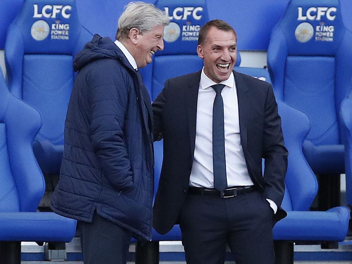 Leicester manager Brendan Rodgers is full of admiration for the longevity of Roy Hodgson (left)