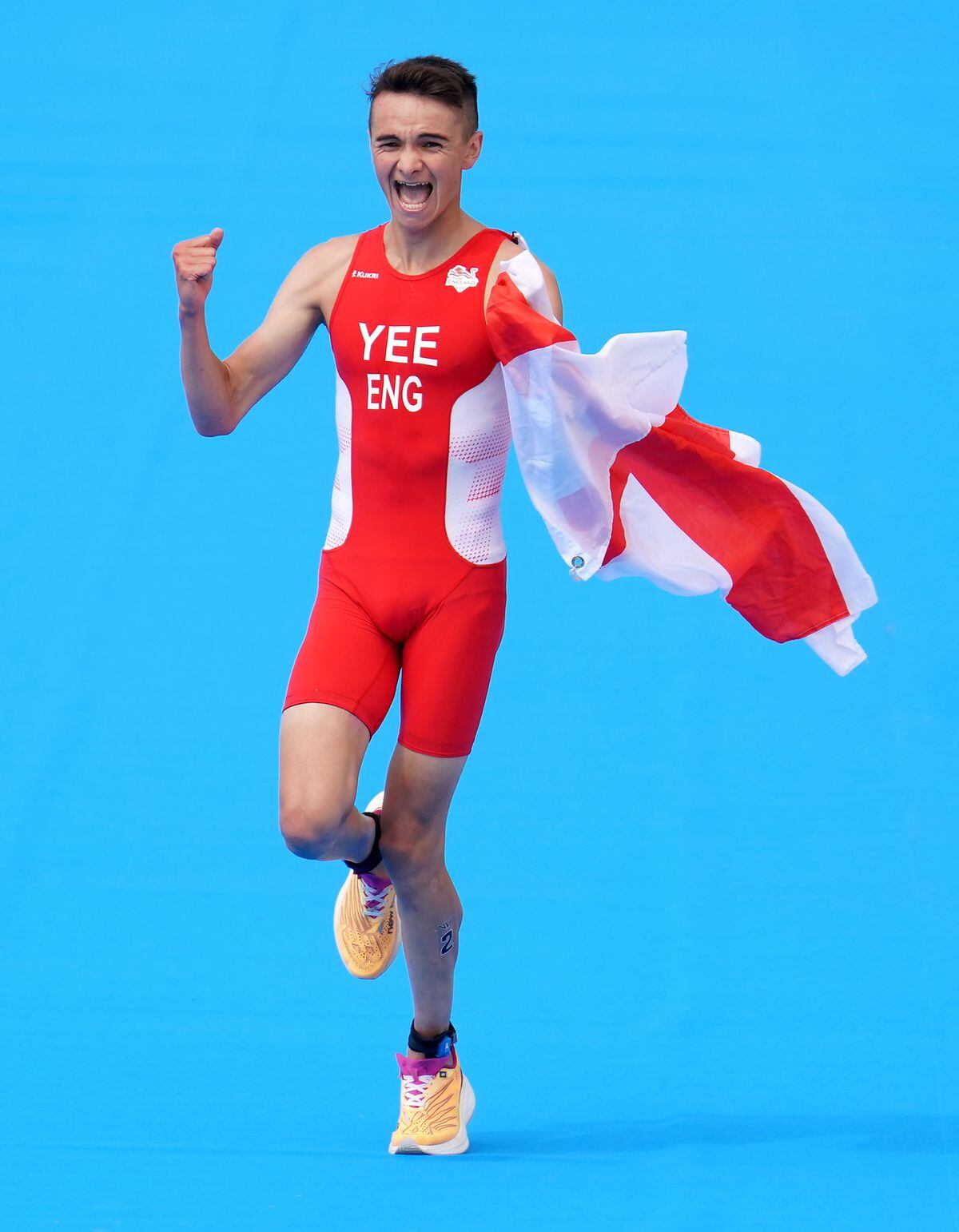 It's gold for Alex Yee as he wins the men's sprint triathlon. Photo: David Davies/PA Wire.