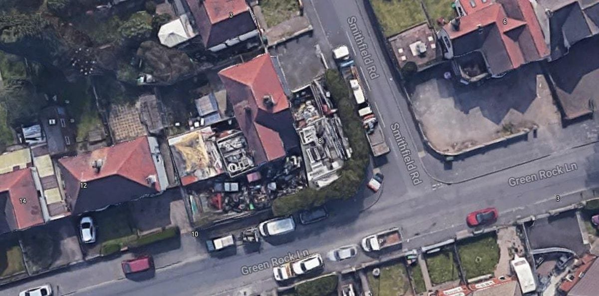 An aerial view of the property in Green Rock Lane. Photo: Google Maps