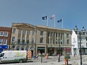 The man reportedly climbed on to the roof of Stafford's Guildhall Shopping Centre. Photo Google.