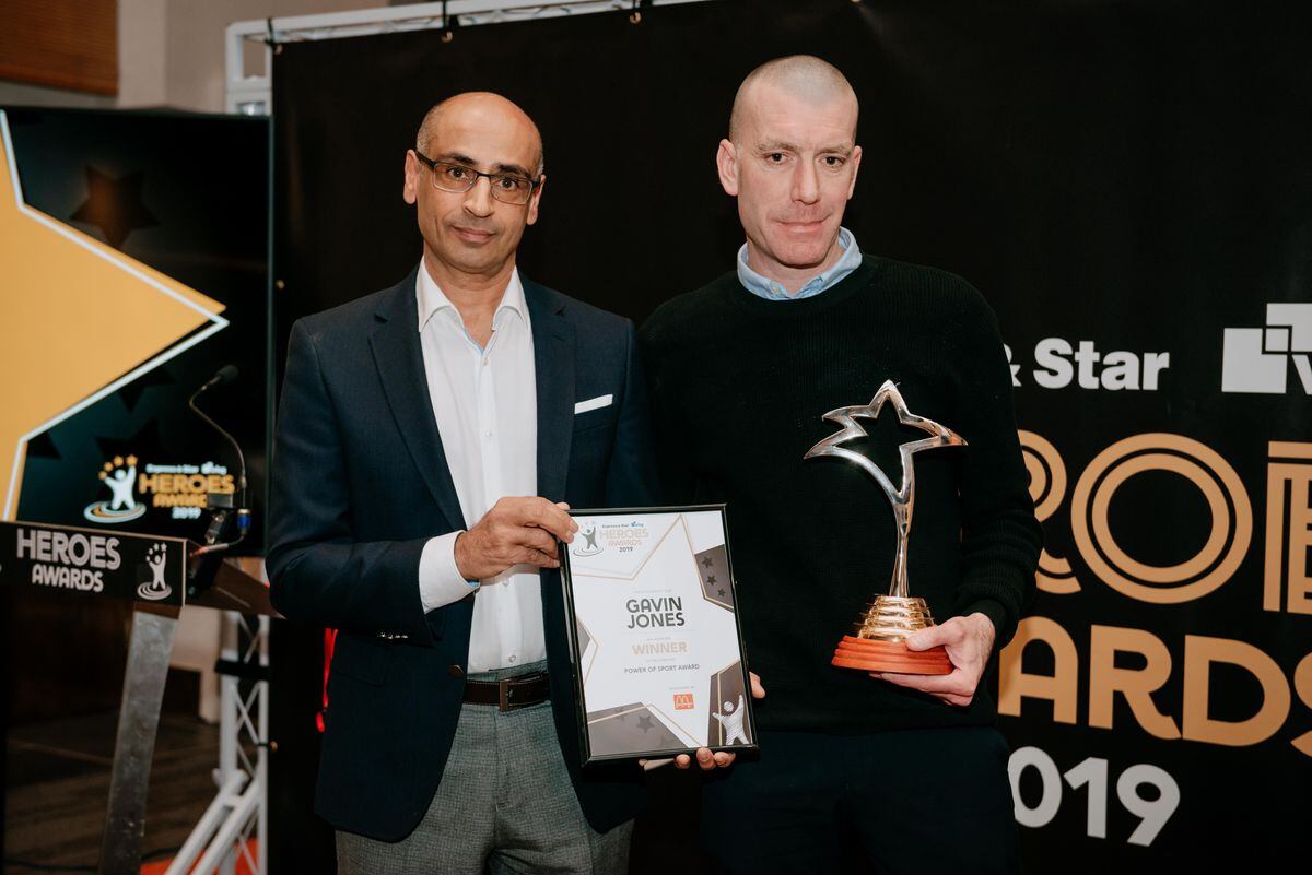 Abdul Sirkhot from McDonald's with Power of Sport Award winner Gavin Jones