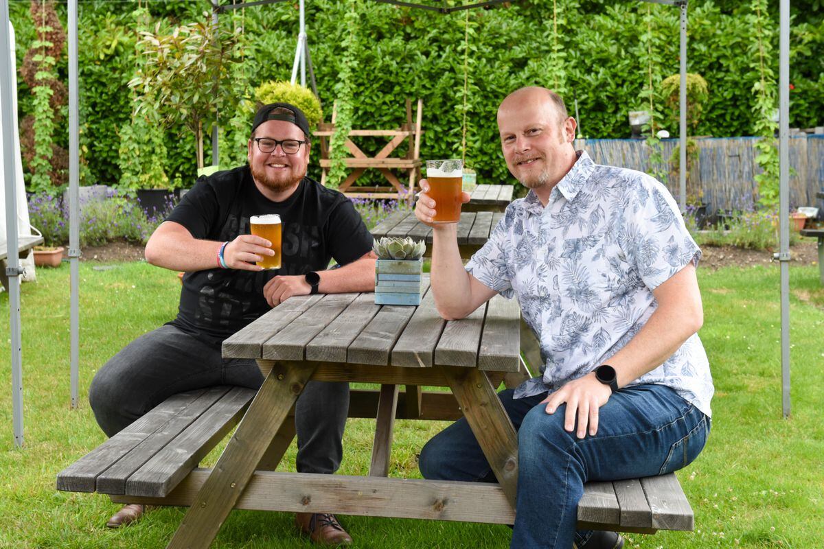 Father and son enjoy a pint together at The Hop Garden in Birmingham. Photo: SnapperSK
