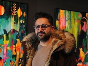 Sathnam Sanghera attending the opening of Wolverhampton Society of Artists Centenary Exhibition in 2019