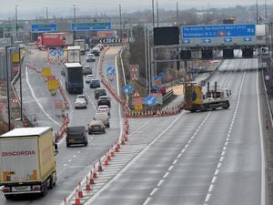 Works are continuing on Junction 10 of the M6