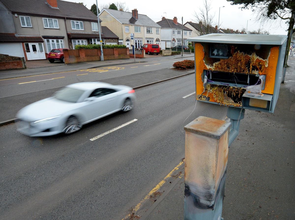 The burnt-out speed camera