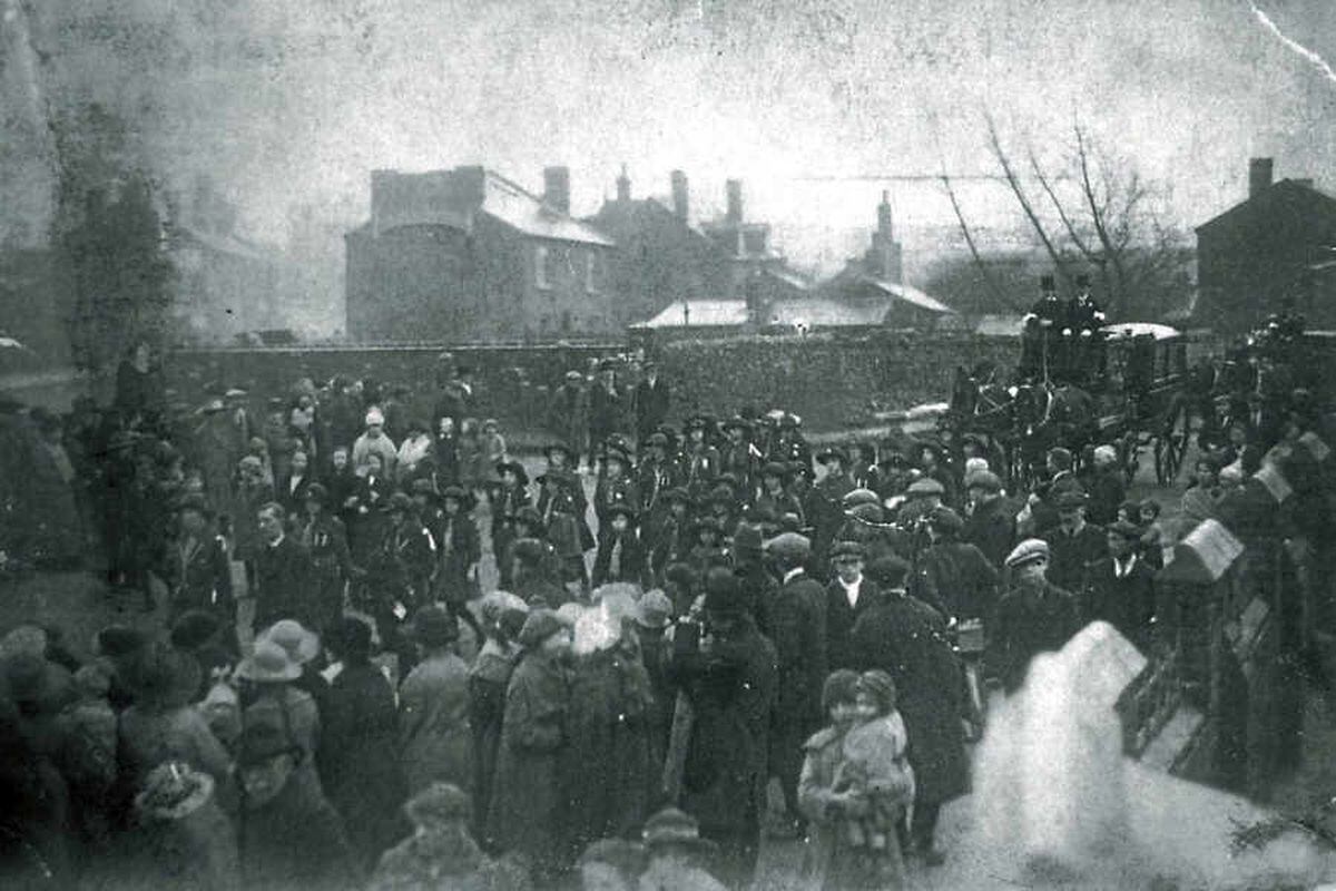 A funeral for the girls killed in the explosion