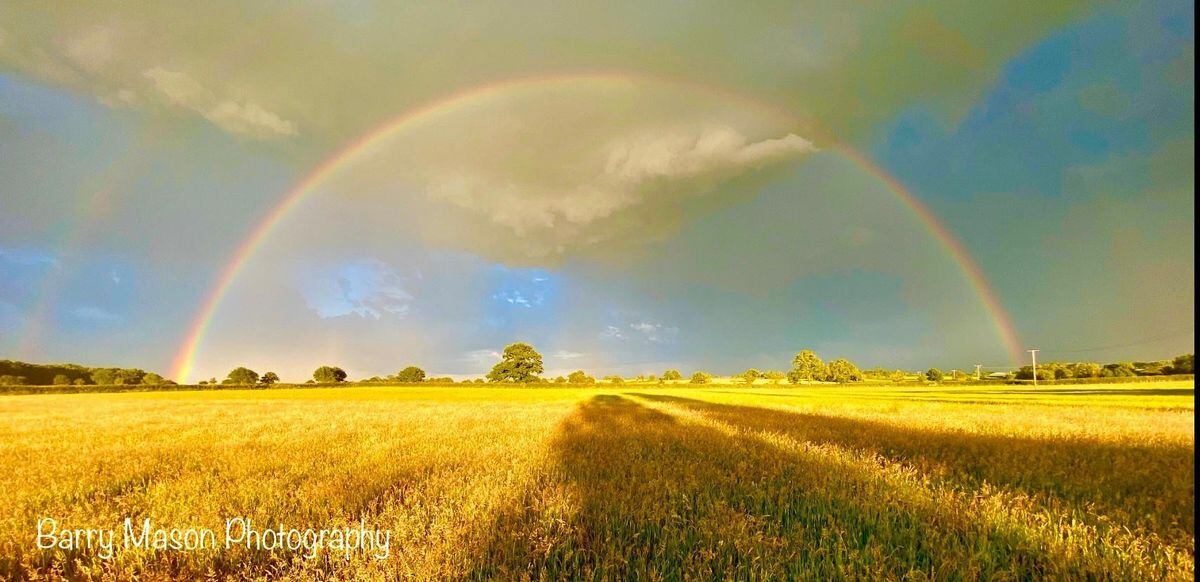 A rainbow over Weston Park. Picture by: Barry Mason