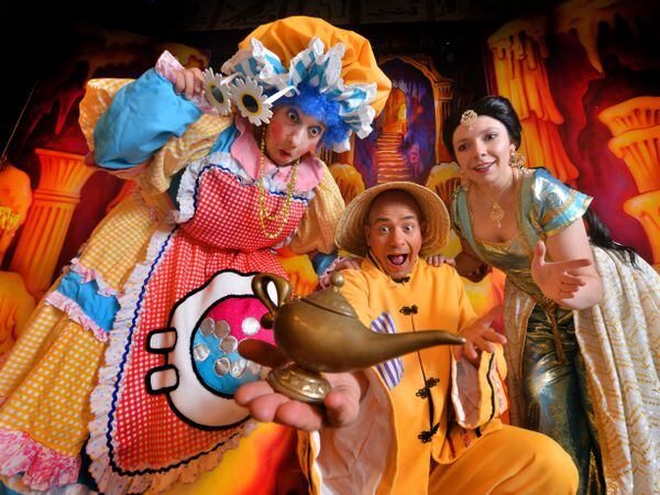 Members of Brierley Hill Musical Theatre Company get set for their production of Aladdin
