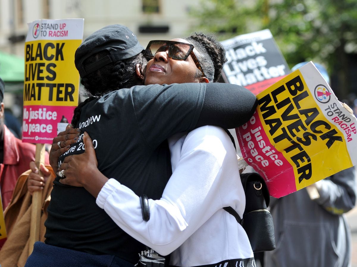 Black Lives Matter protest around Wolverhampton city centre