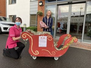 Katie Jenkins, Wellbeing and Activity Coordinator at Darwin Court Care Home and Elaine Hutchings are appealing for toy donations for Birmingham Children's Hospital and disadvantaged children in Lichfield.