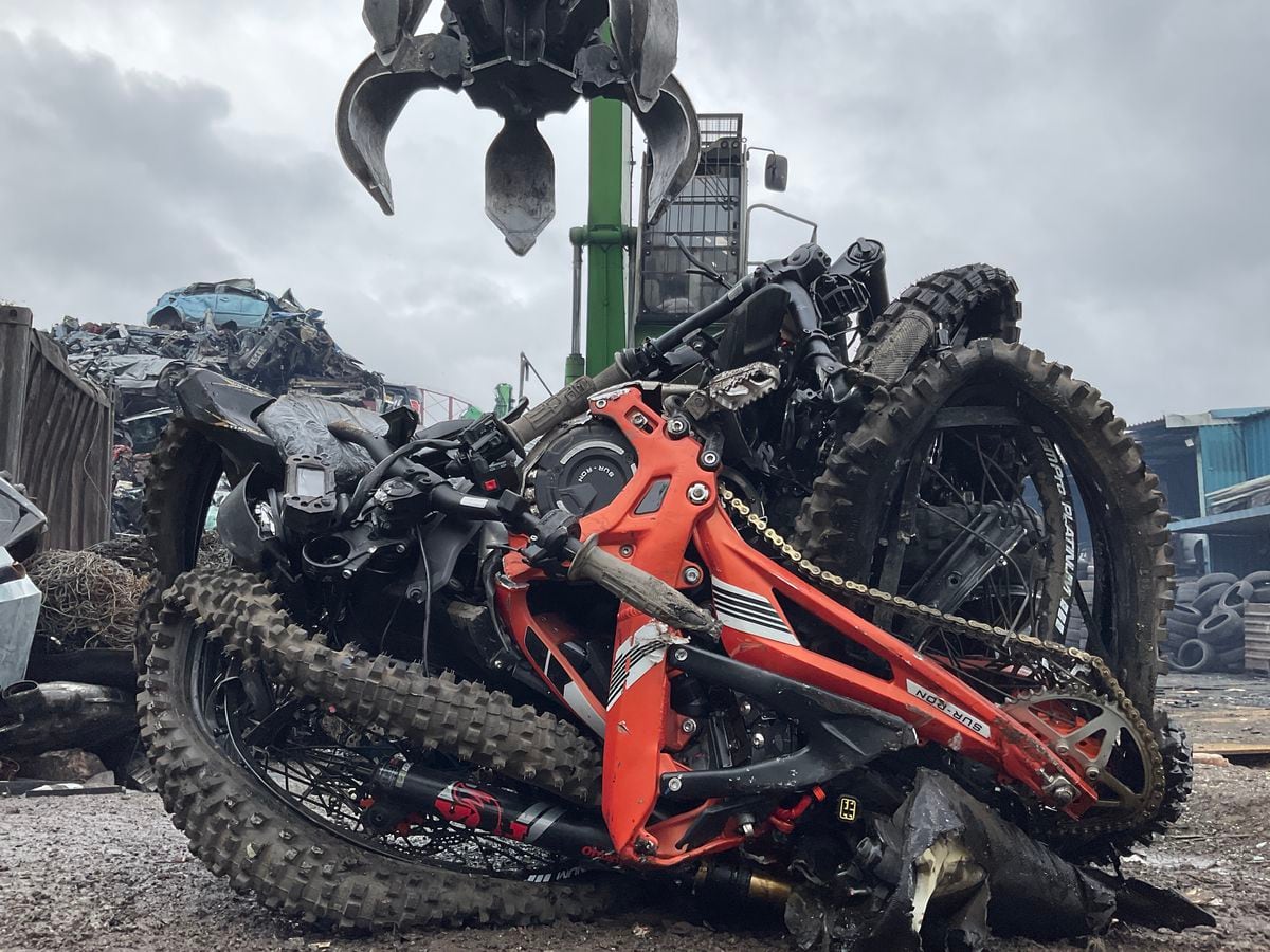 The e-bikes seized by police were crushed