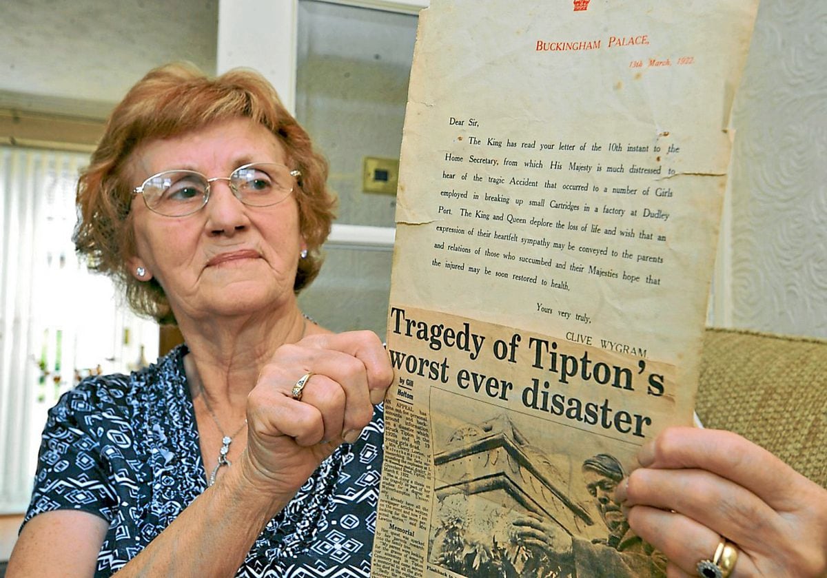 Doreen Rushton from Tipton , seen here in 2013, whose aunt Lizzie Williams was killed in the blast aged 13