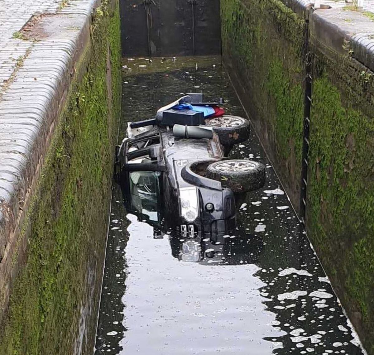 A car was stuck in lock number 3 in November