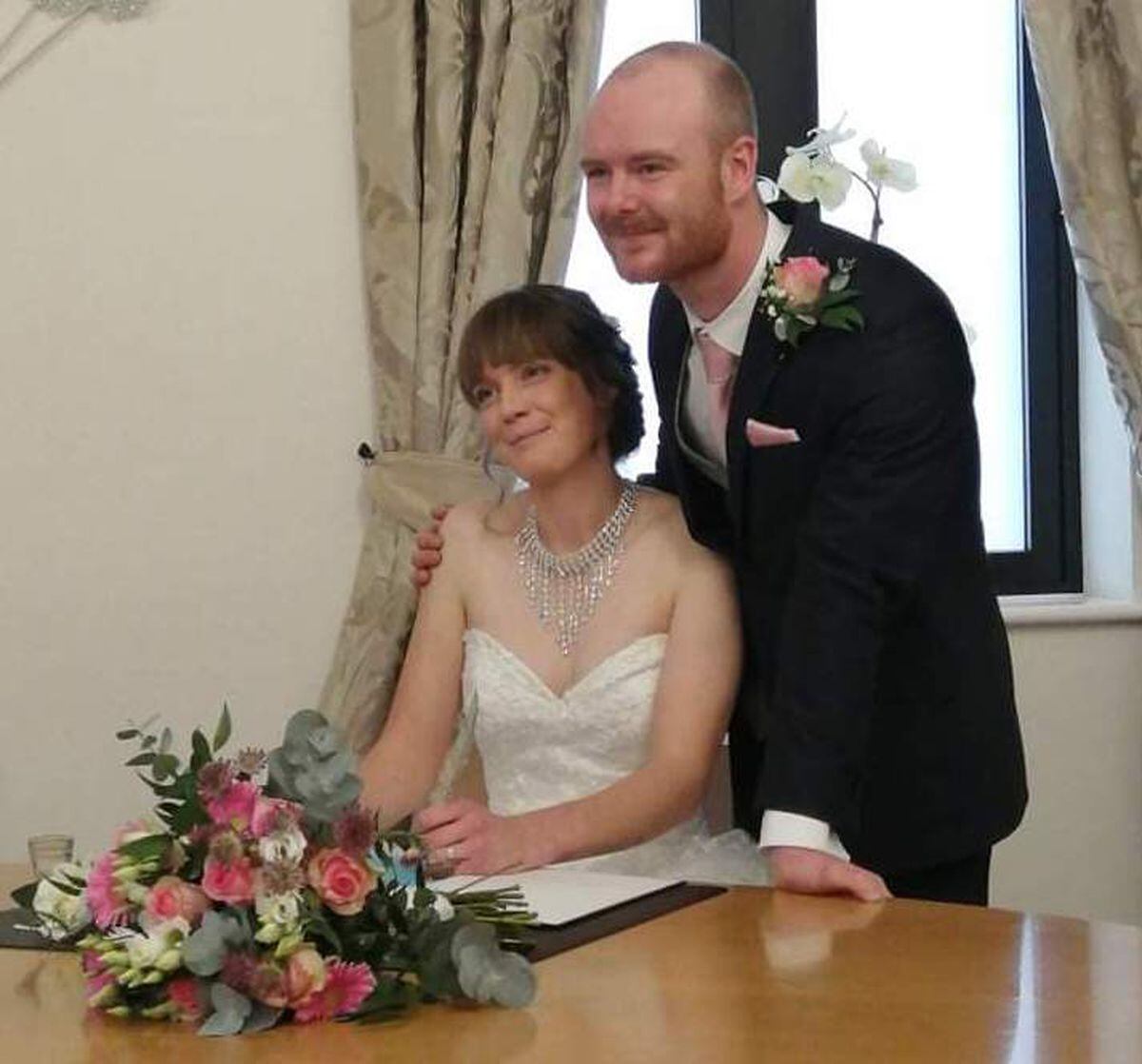 Georgina Clarke and Nicholas Derry after tying the knot
