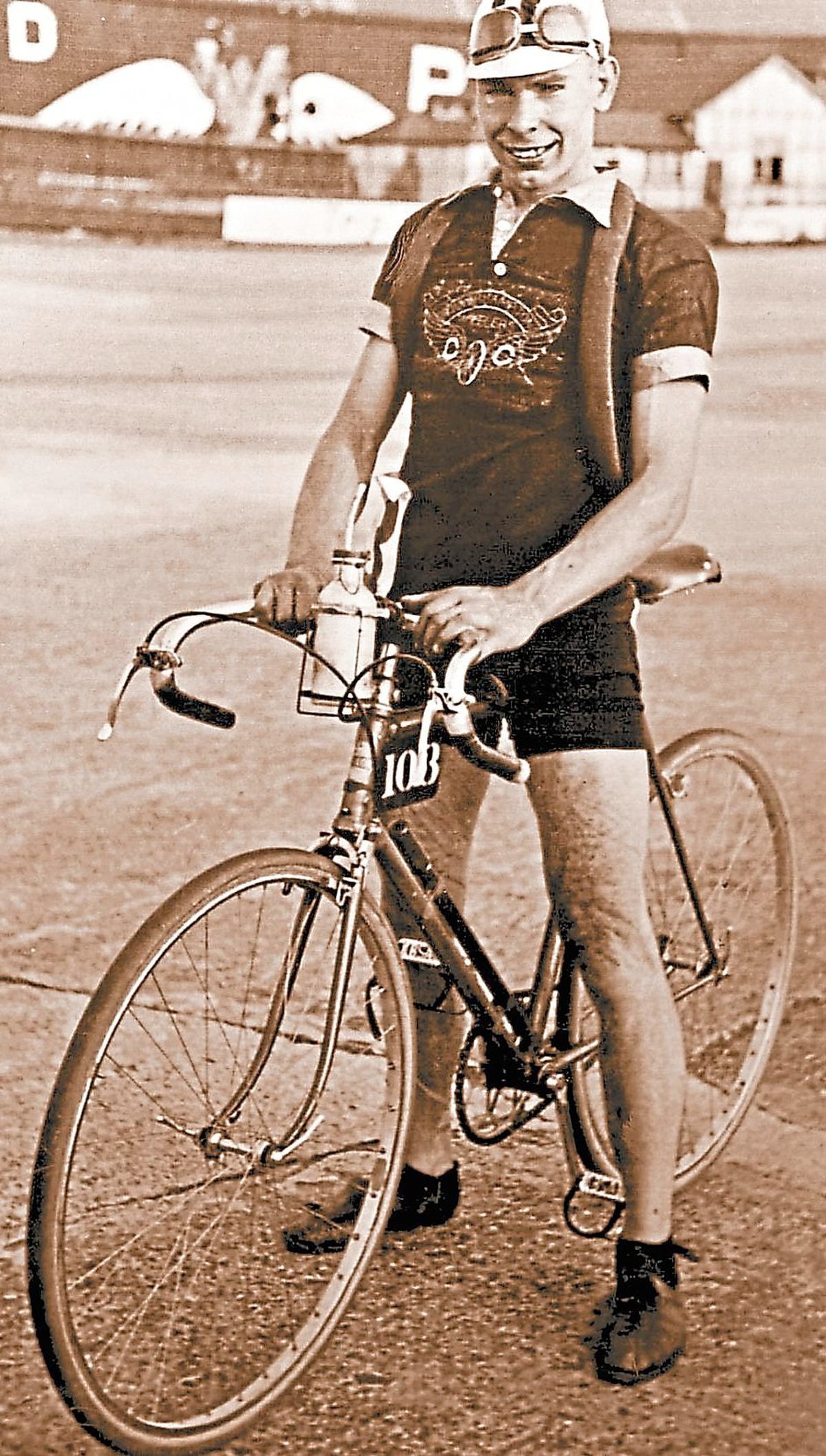 Percy Stallard in his cycle racing days – probably in the 1930’s.