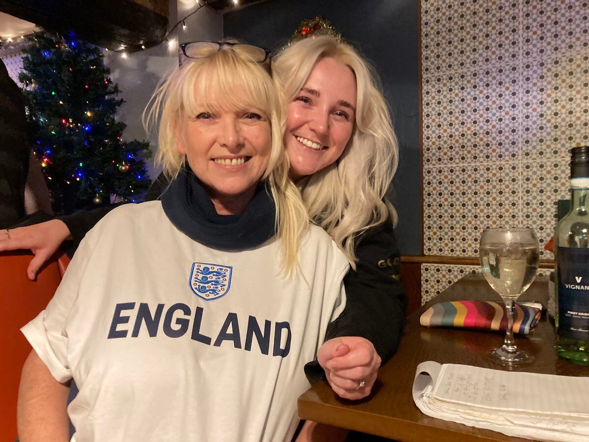 Mum and daughter Emma and Emily Rutter at The Crown. Photo: Sue Austin.