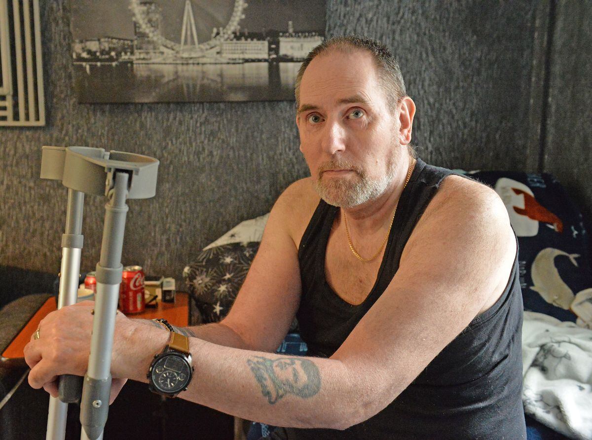 David Birch, who is recovering from bone cancer and sepsis, is concerned about anti-social behaviour on the street where he lives in Bentley, Walsall.
