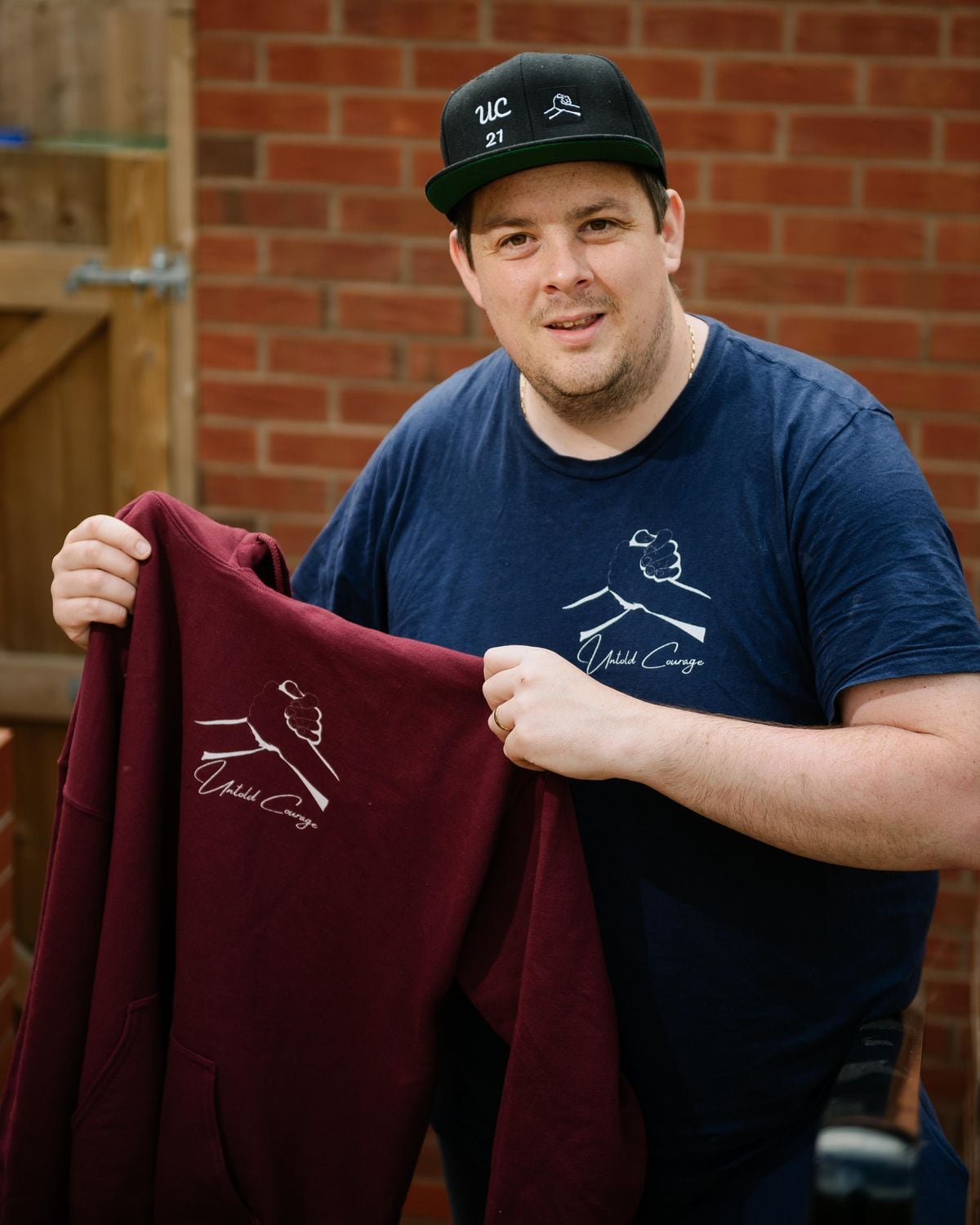Mark Manderfield has set up his own clothing brand, Untold Courage, to raise awareness of men's mental health