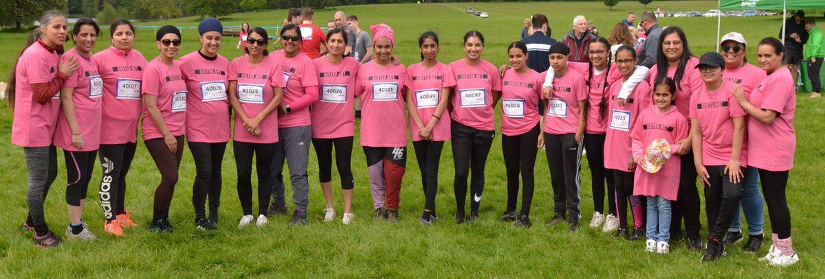 Kully's family at the Pretty Muddy fundraising event for Cancer Research UK