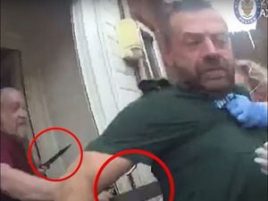 Bodycam footage shows the moment Martyn Smith attacked paramedics Michael Hipgrave and Deena Evans. Photo: West Midlands Police
