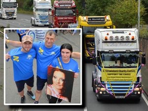 The annual Kingswinford Charity Truck Convoy in honour of Rachel Day