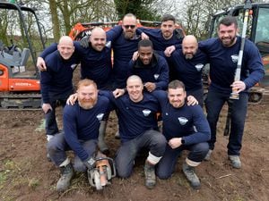 Pictured front centre is Philip Hodson, who is leading the dig with the team at Severn Trent