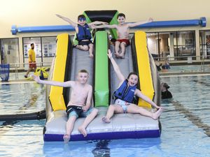 Youngsters enjoy Aqua Mayhem at Wednesbury Leisure Centre