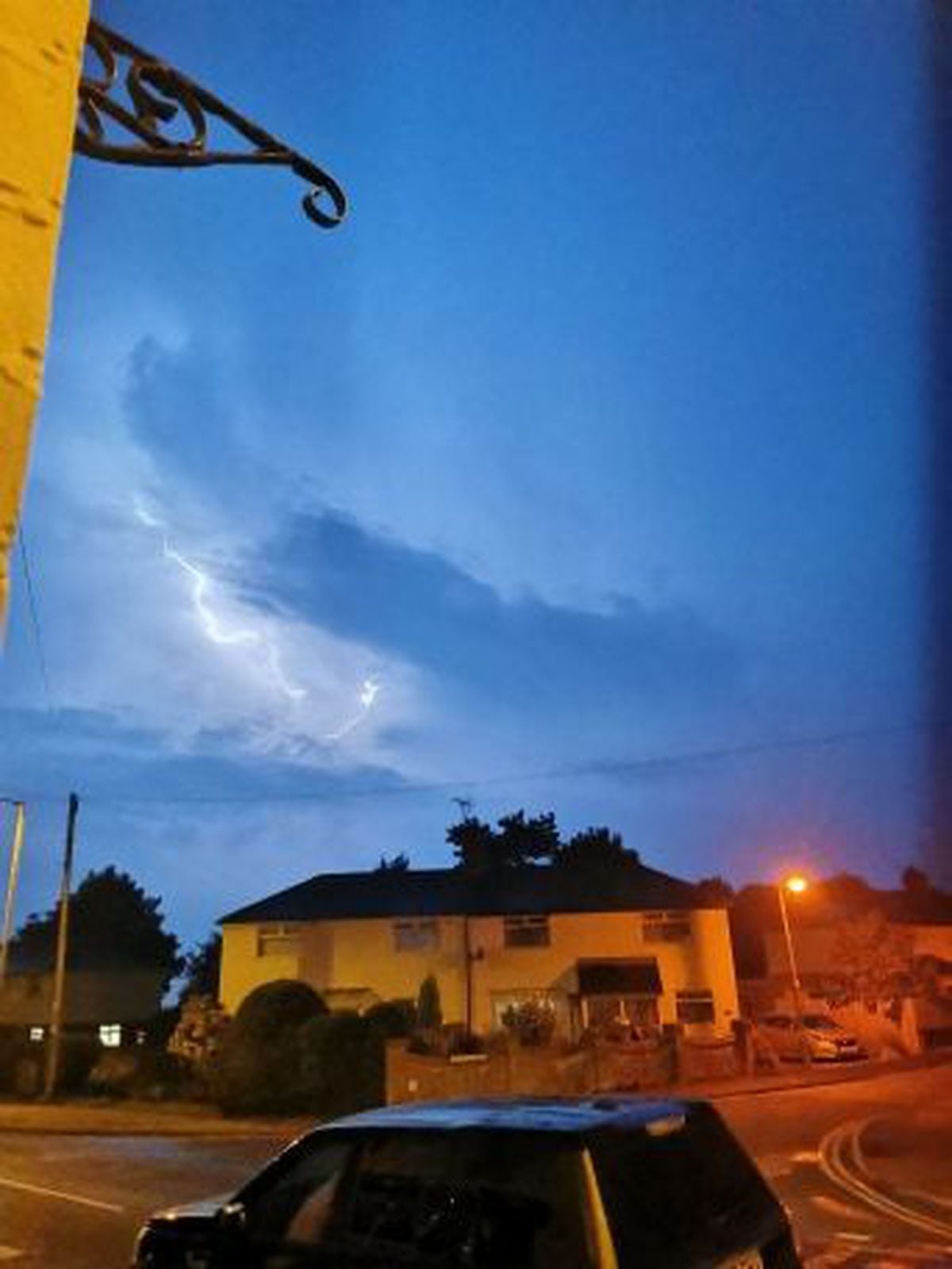 Lightning pictured in Essington by Elizabeth Hall