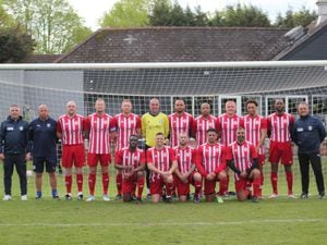 West Bromwich Spinney line up before their cup final success. West Bromwich Spinney hunting successive quadruples. Pics: Stephen Reg Cave