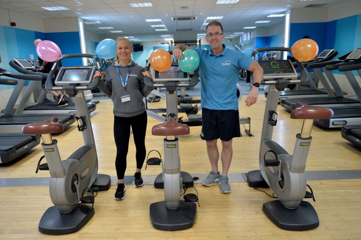 Lisa Newton and Steve Spencer at Dudley Leisure Centre's last day 