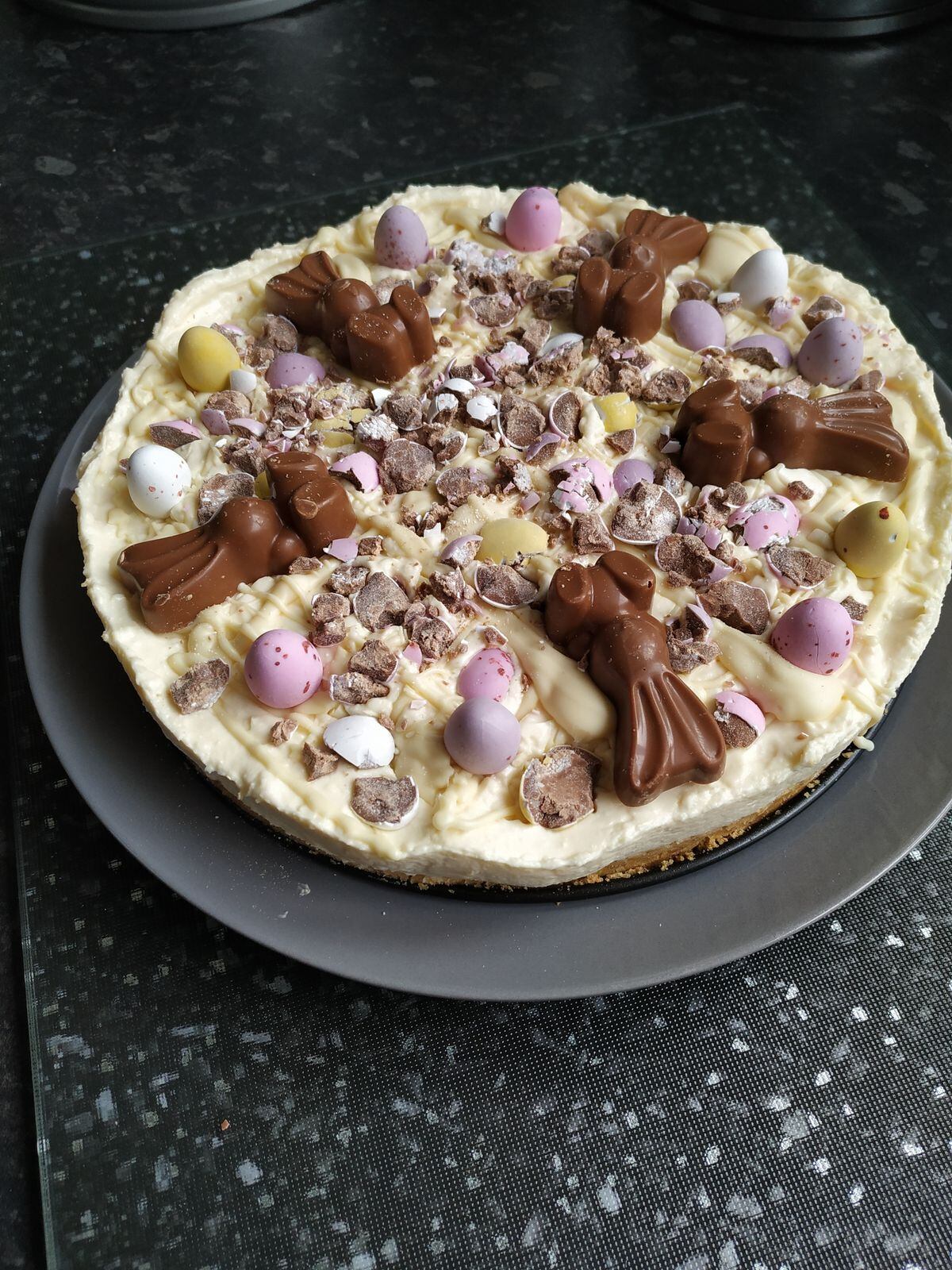 Becki Lloyd created this white chocolate cheesecake - needed no flour though so was an ideal recipe
