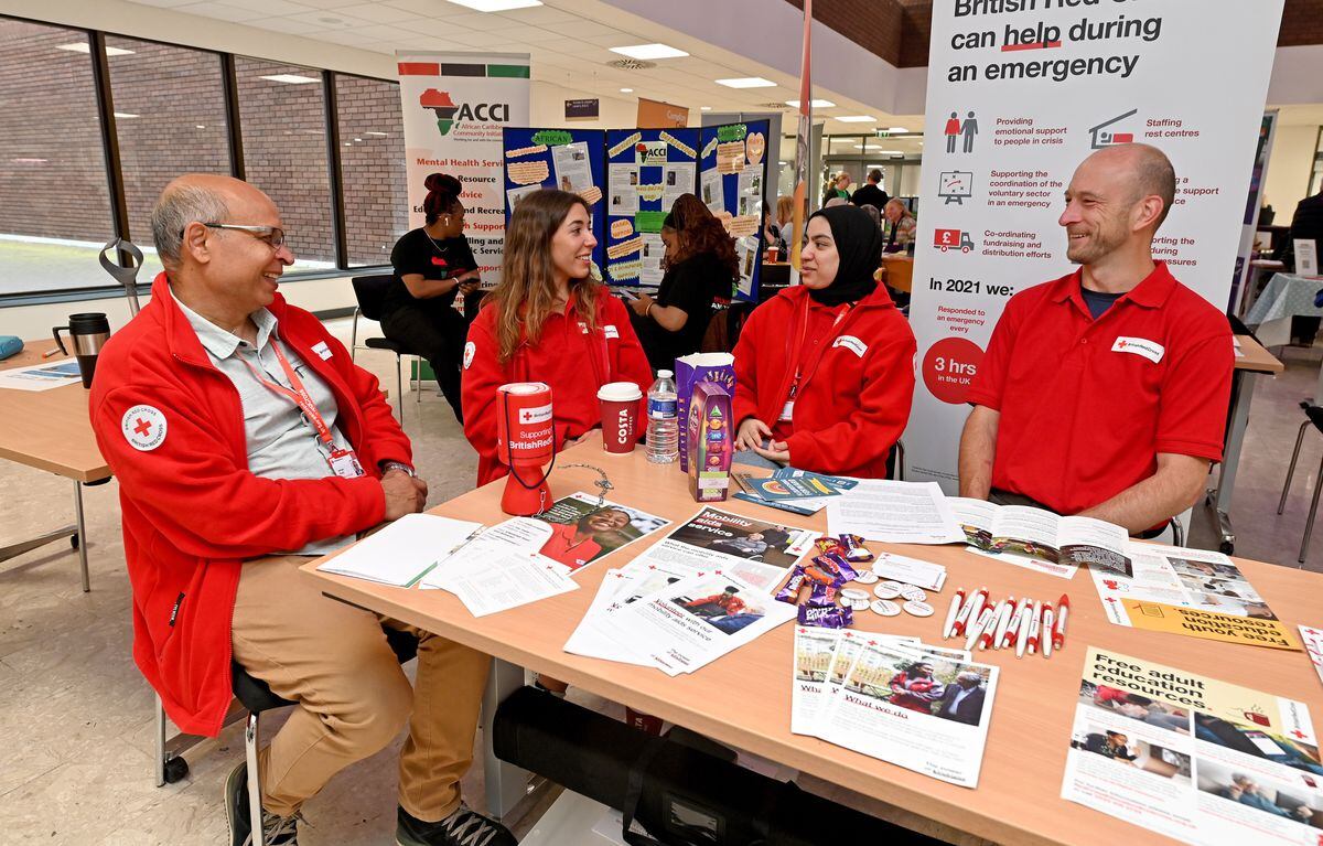 Varinder Raulia, Blandine West, Zainab Ahmed and Max Miller from the British Red Cross